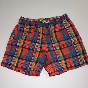Polo Ralph Lauren Swim Trunks Mens Medium Multicolor Plaid Madras Mesh Lined